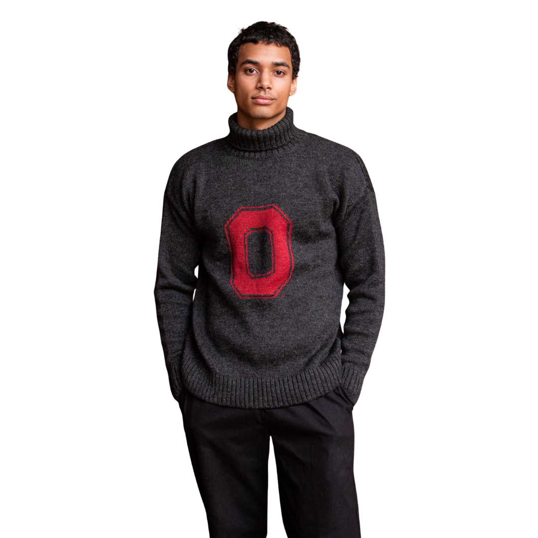 OSU Submariner Roll-Neck Sweater - Charcoal Melange