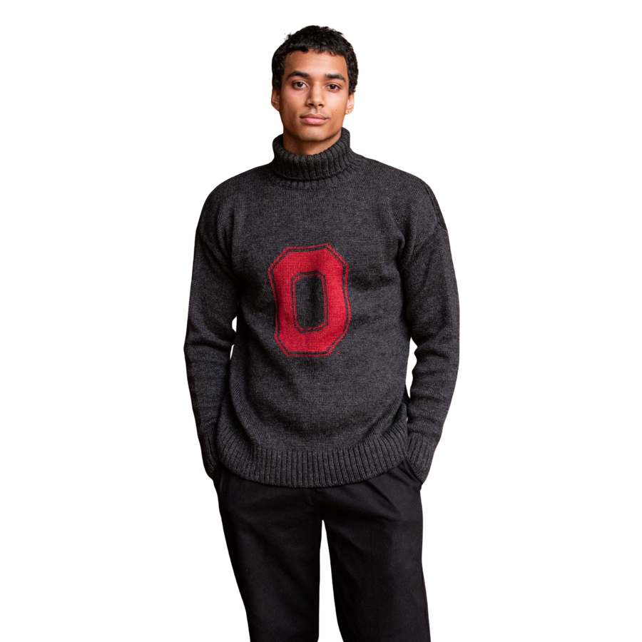 OSU Submariner Roll-Neck Sweater - Charcoal Melange