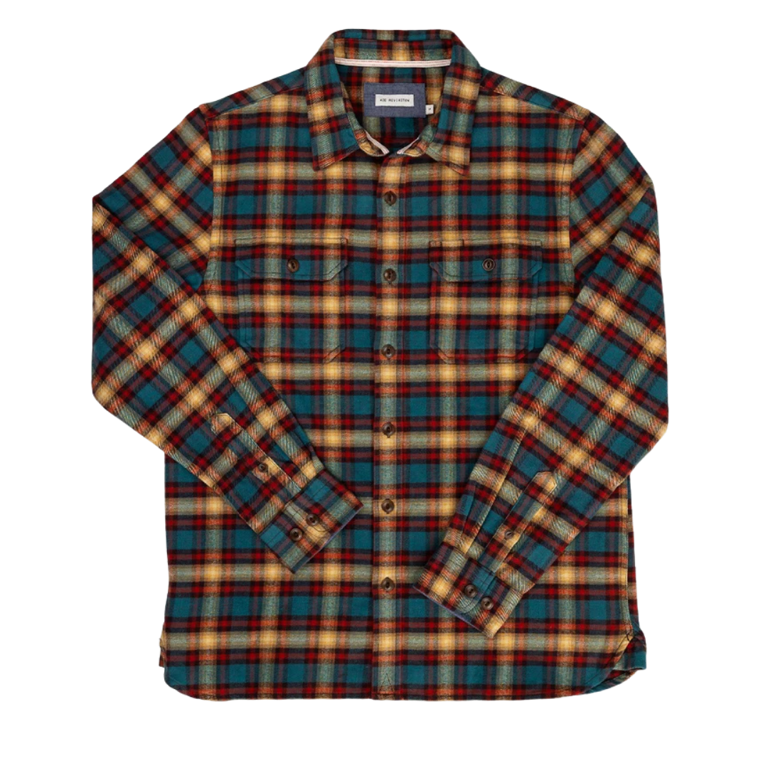 Winter Flannel Utility Shirt - Harvest Plaid