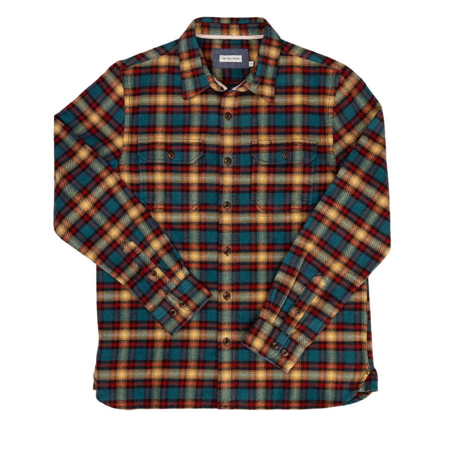 Winter Flannel Utility Shirt - Harvest Plaid