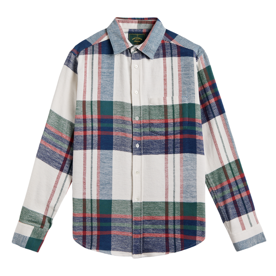 Alfena Flannel Shirt - Cream Hunter Navy