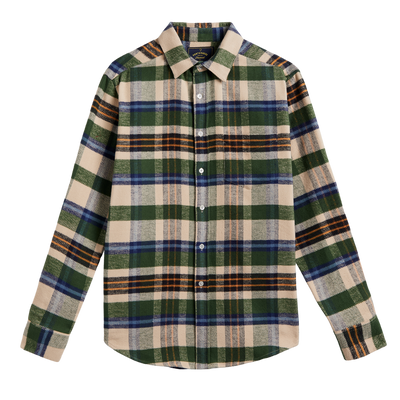 Harbor Flannel Shirt - Tan Hunter Rust
