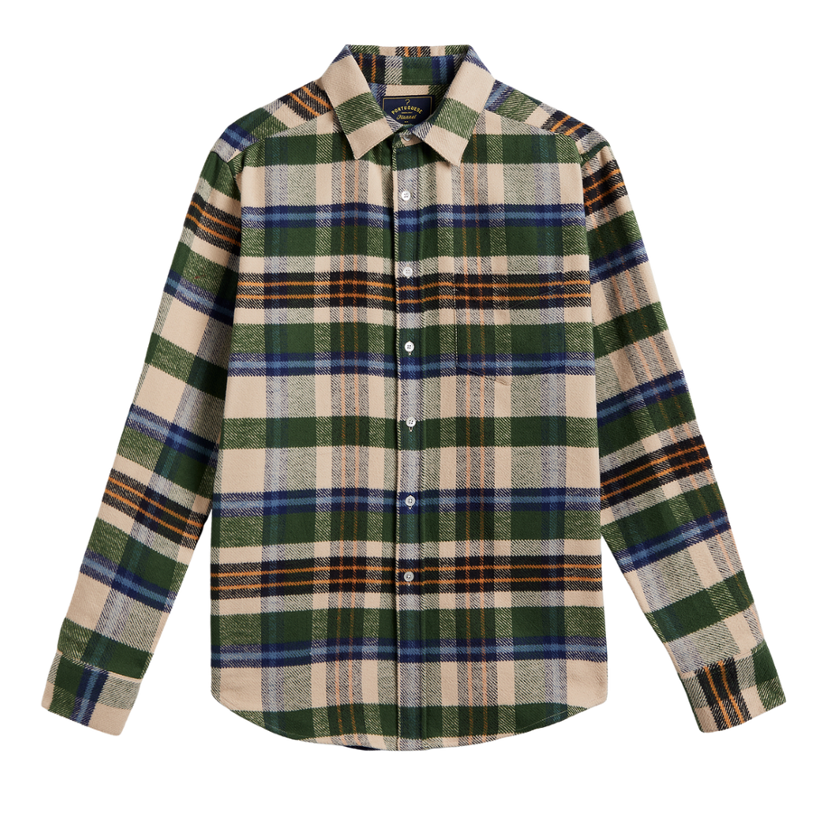Harbor Flannel Shirt - Tan Hunter Rust