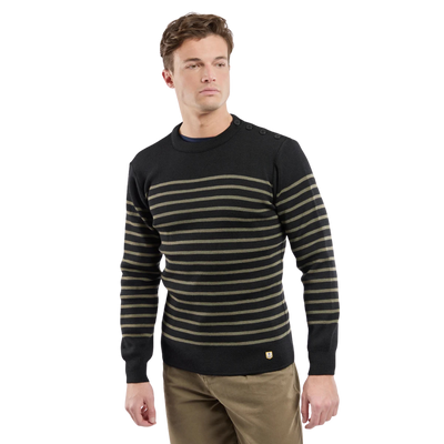 Molene Heritage Sailor Sweater - Noir & Olive