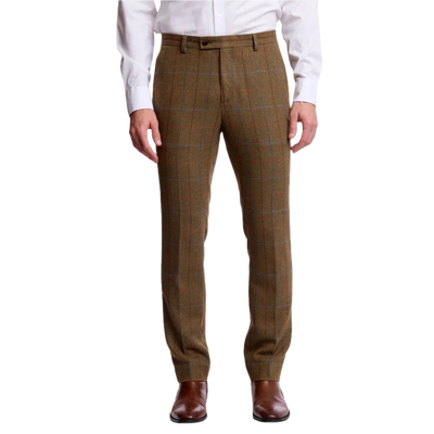 Downing Pants - Slim - Army Herringbone Windowpane