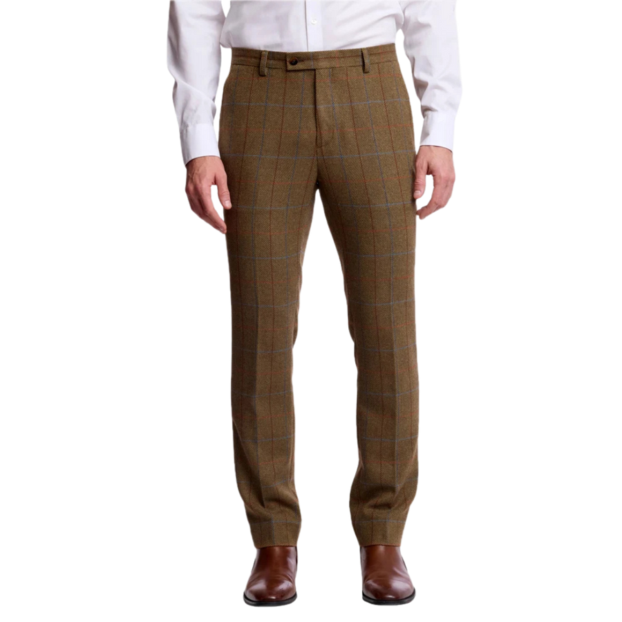Downing Pants - Slim - Army Herringbone Windowpane