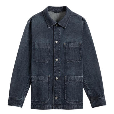 Remi Ripple Denim Jacket - Dark Indigo