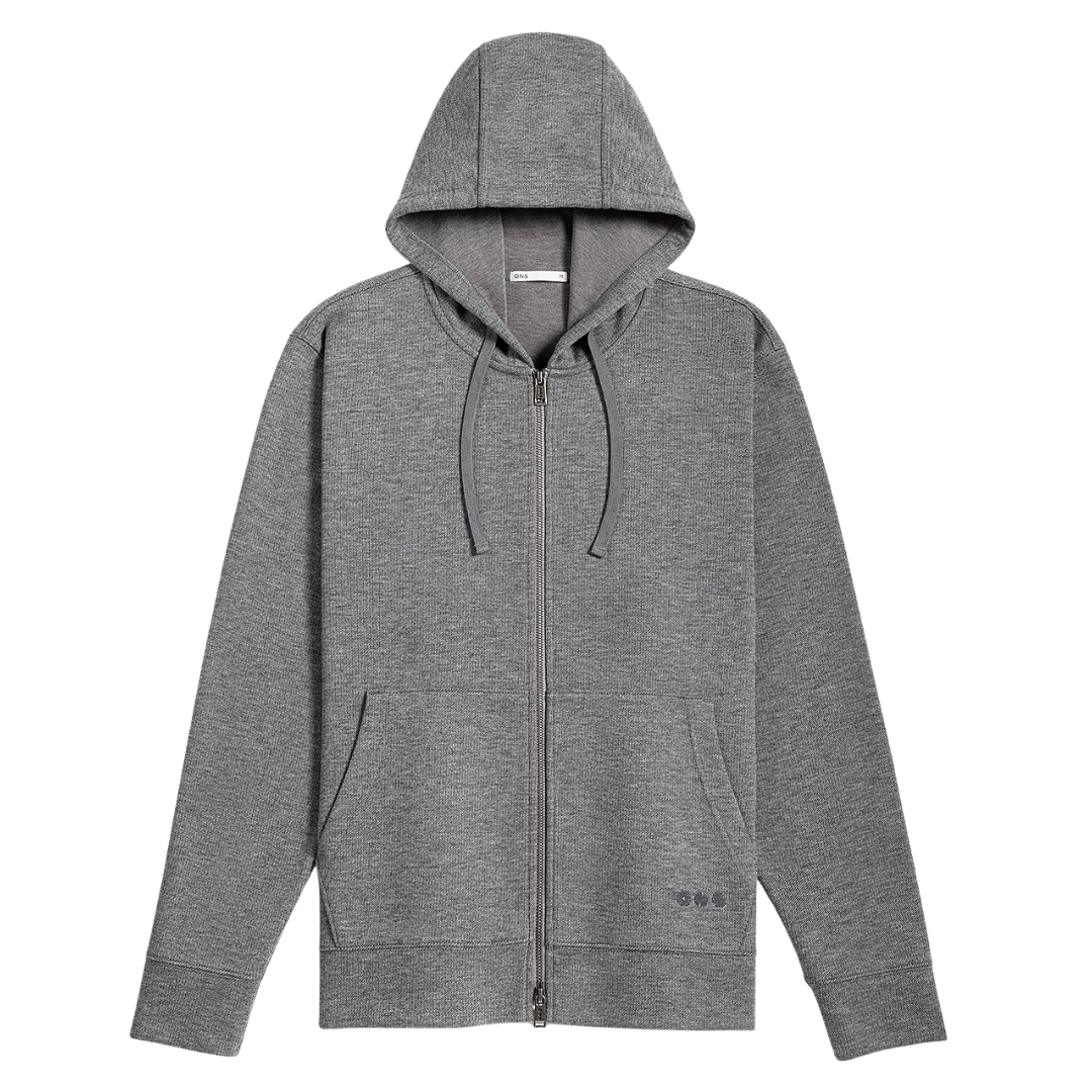 Harper Woolly Zip Hoodie - Grey Heather