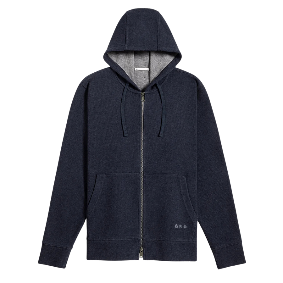 Harper Woolly Zip Hoodie - Dark Navy Heather