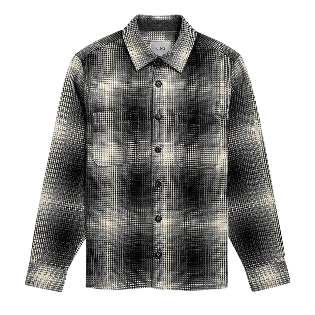 Vance Tartan Overshirt - Charcoal & Black