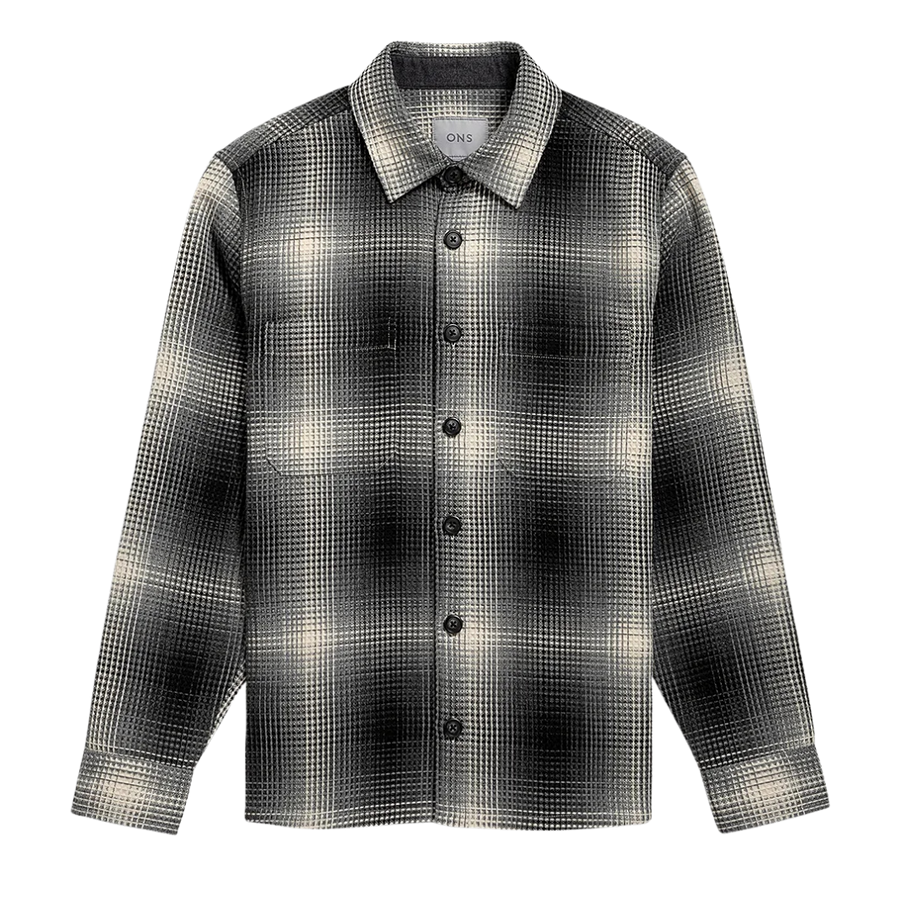 Vance Tartan Overshirt - Charcoal & Black