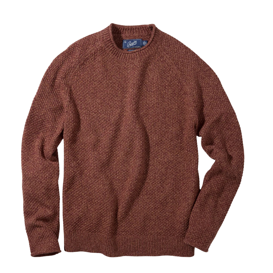 Crow's Foot Rollneck Sweater - Whiskey