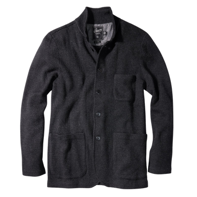 Nelson Knitted Lambswool Swacket -Charcoal