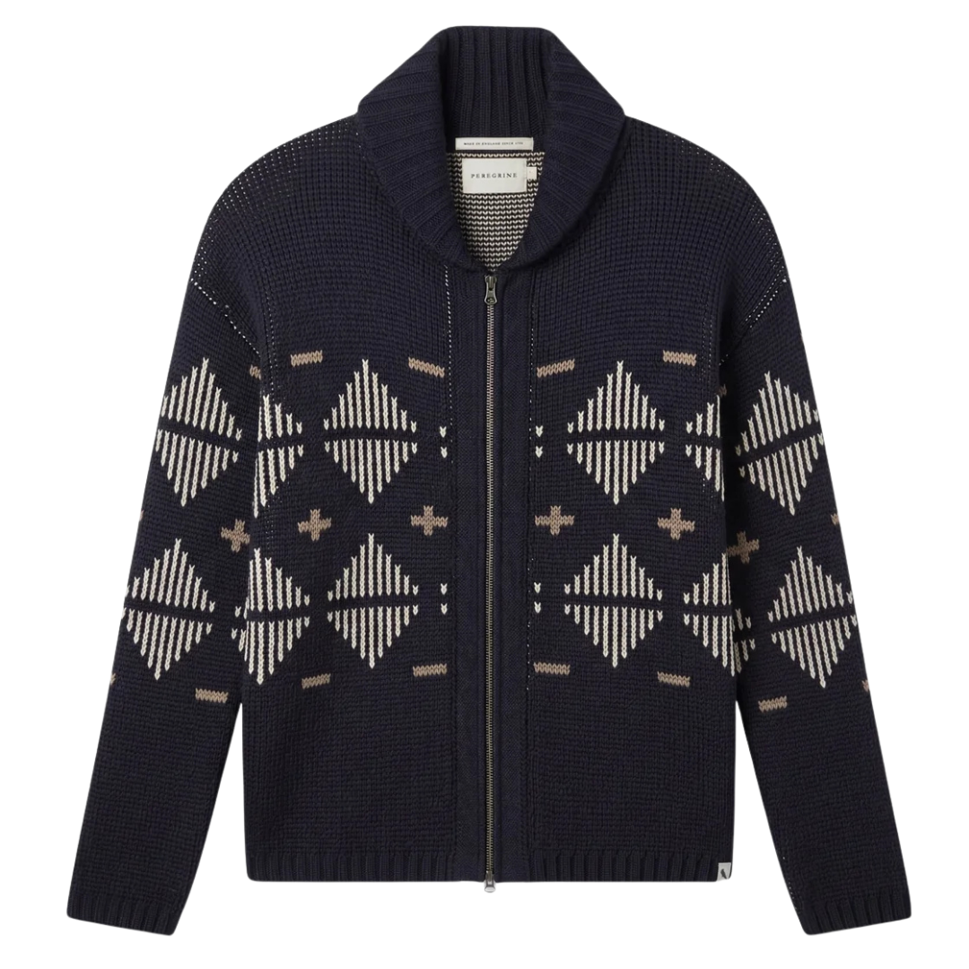 Mountain Zip Cardigan - Navy
