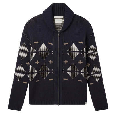 Mountain Zip Cardigan - Navy
