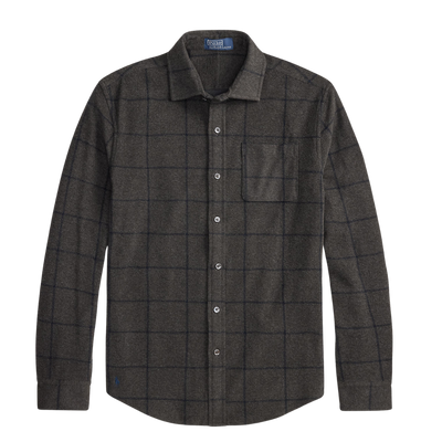 Brushed Windowpane Shirt - Grey Multi