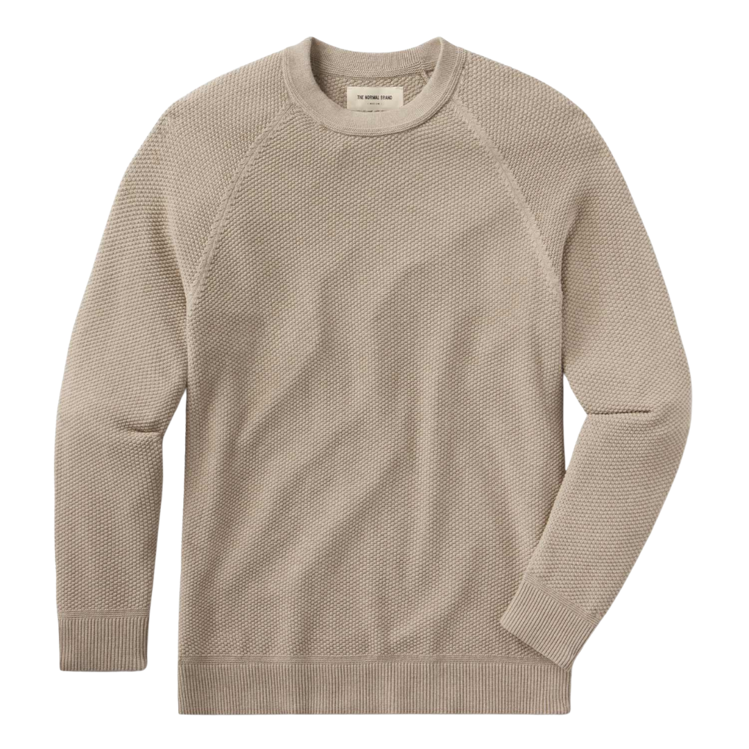 Coolmax Textured Crewneck Sweater - Dark Taupe