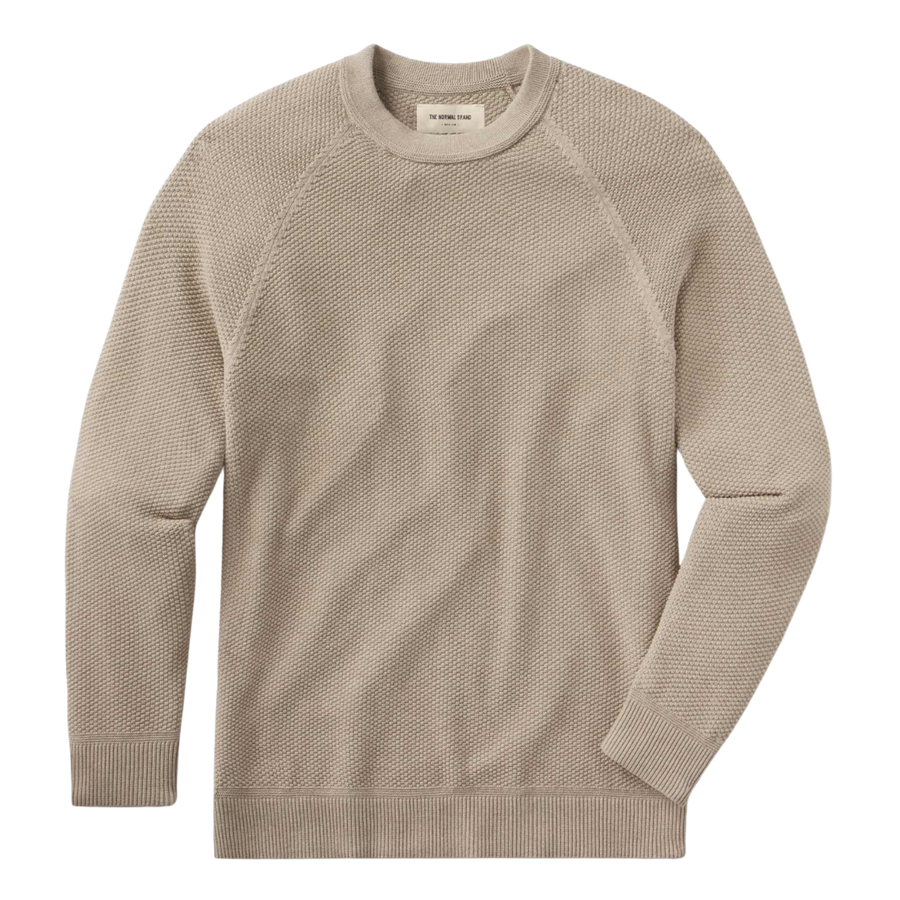 Coolmax Textured Crewneck Sweater - Dark Taupe