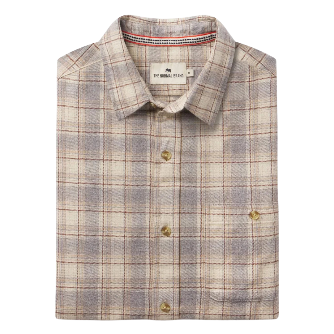 Hudson Double Brushed Flannel - Cream Plaid