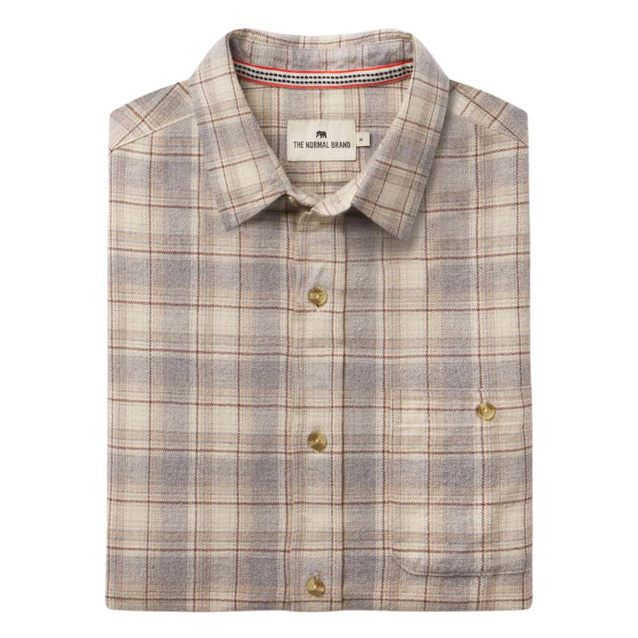Hudson Double Brushed Flannel - Cream Plaid