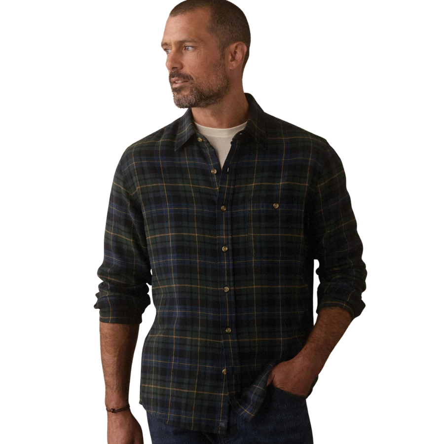 Hudson Double Brushed Flannel - Clover Plaid