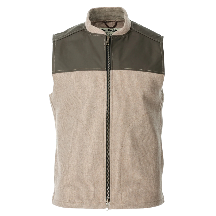 DU Northwoods Vest - Camel & Wetlands Green