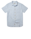 Light Weight Power Loom Short Sleeve Shirt - Blue Stripe