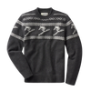 Retro Ski Roll Neck Sweater - Charcoal & White