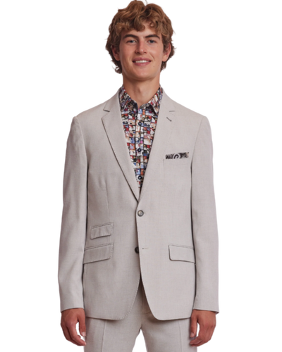 Dover Notch Jacket - slim - Lt Tan Melange