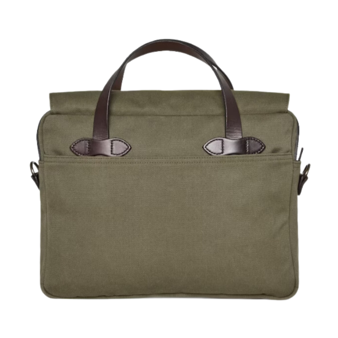 Original Briefcase in Rugged Twill - Otter Green