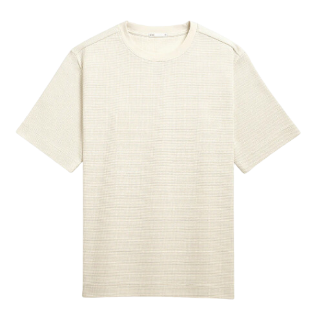 Baseile Pique Waffle Tee - Silver Birch
