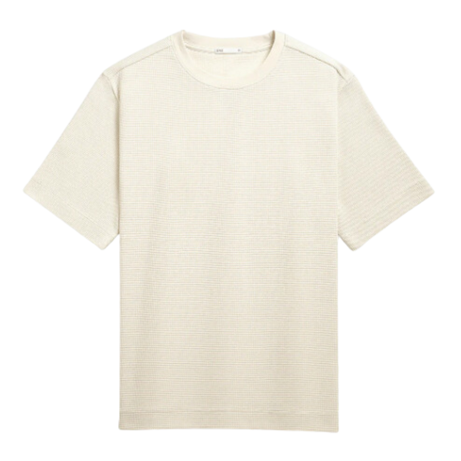 Baseile Pique Waffle Tee - Silver Birch