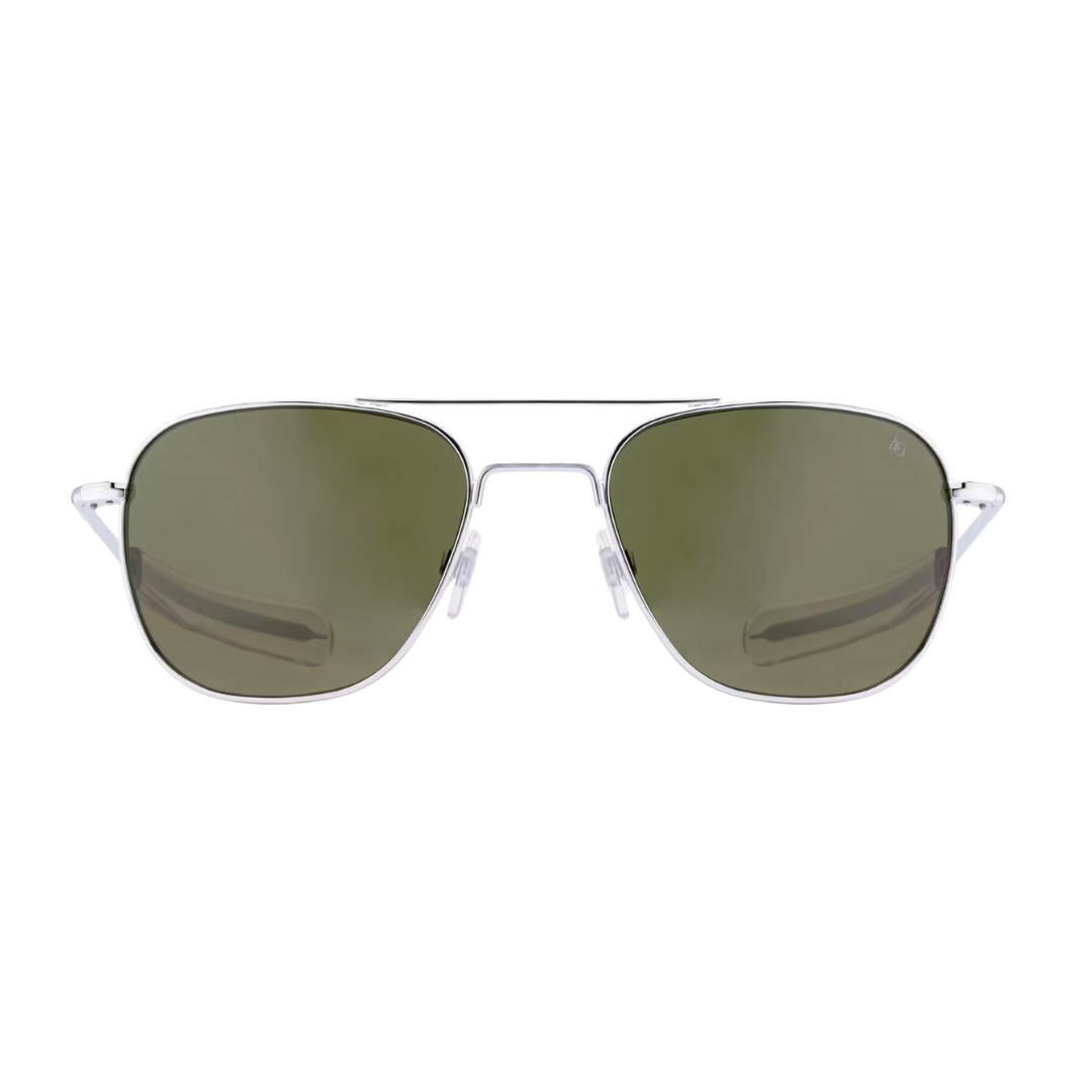 Original Pilot - Size 57 - Silver w/ Green Lens