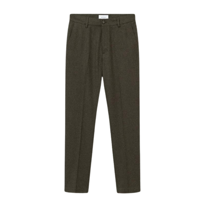 Como Wool Suit Pants - Forest Green