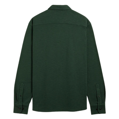 Darcy Slub Waffle Shirt - Dark Green