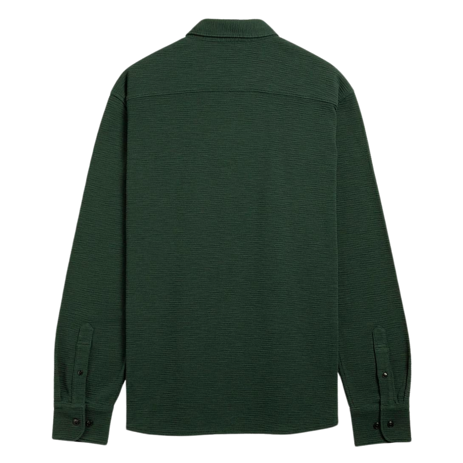 Darcy Slub Waffle Shirt - Dark Green