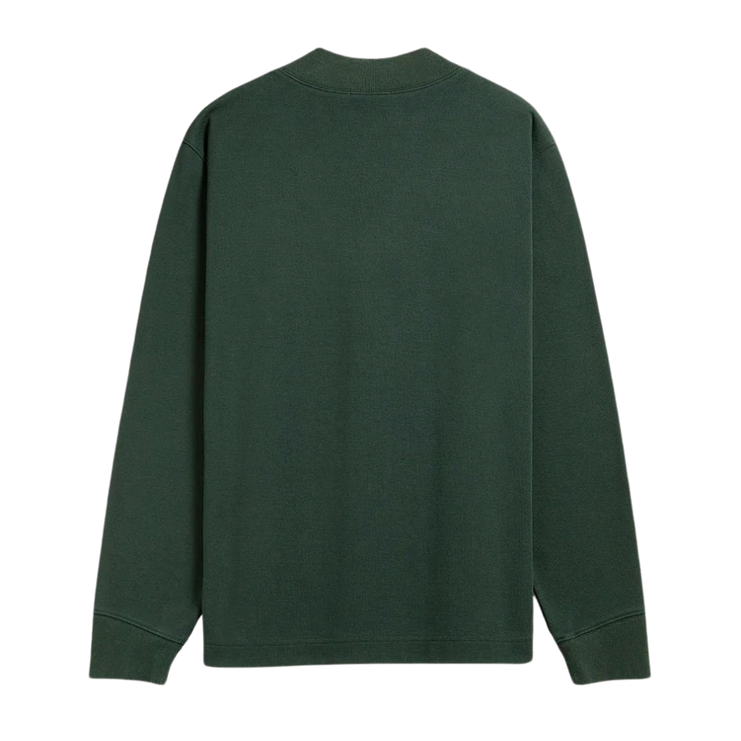 Byron Pique Knit Cardigan - Dark Green