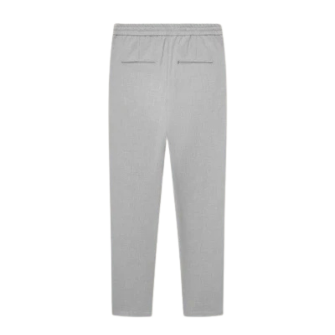 Como Tapered Drawstring Pants - Light Gray Melange