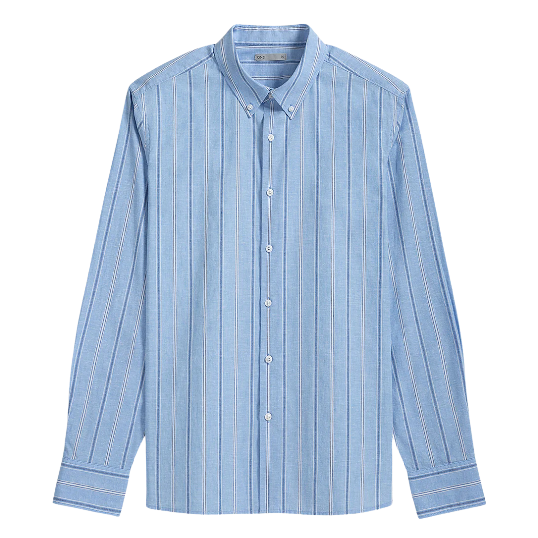 Fulton Stripe Shirt - Light Blue
