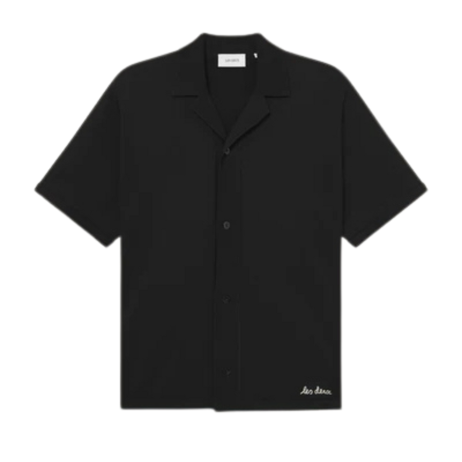 Geoffroy Short Sleeve Knit Shirt - Black