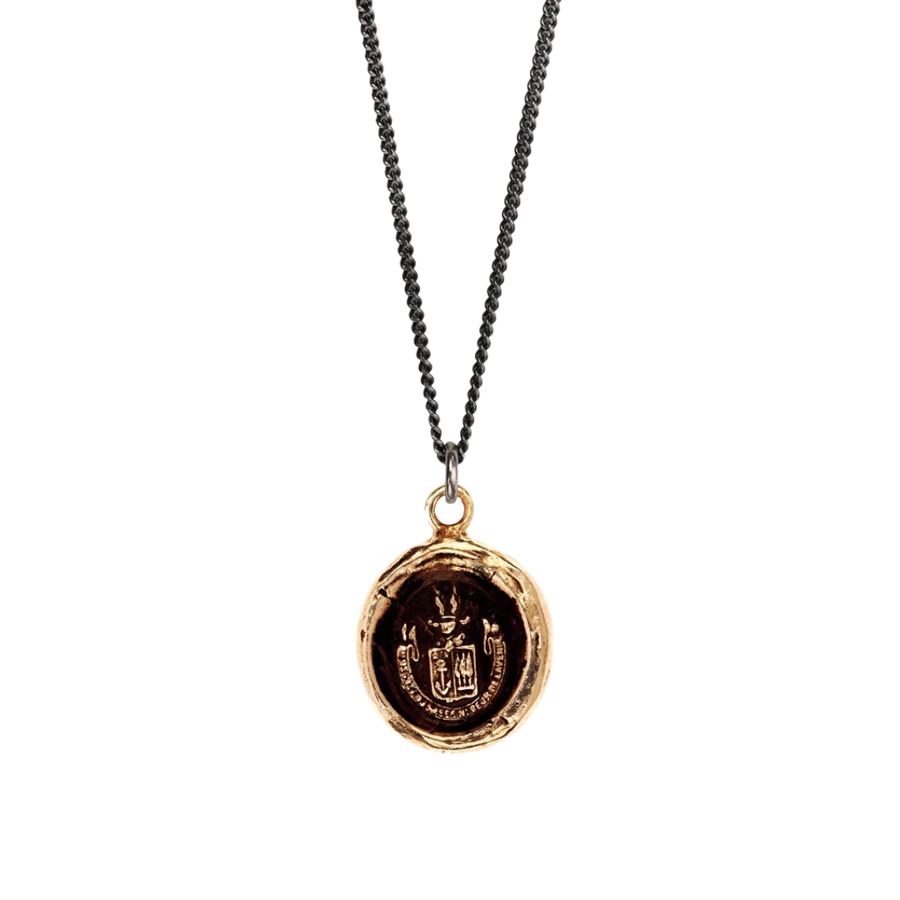 Bronze Talisman Necklace - Be Here Now