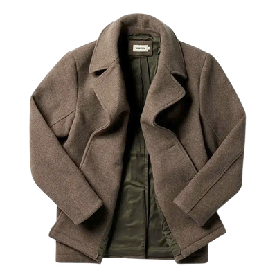 The Mariner Coat - Sable Melton Wool