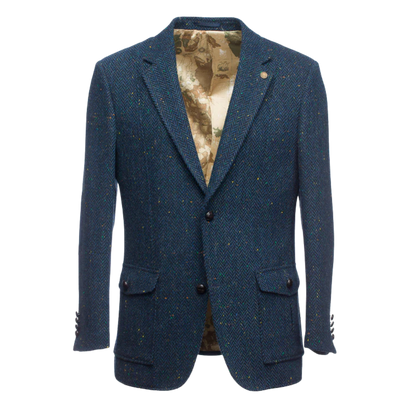 Kavanagh Irish Tweed Classic Fit Blazer - Blue