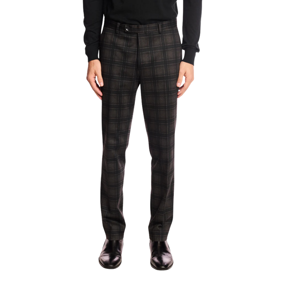 Downing Pants - Green Charcoal Plaid