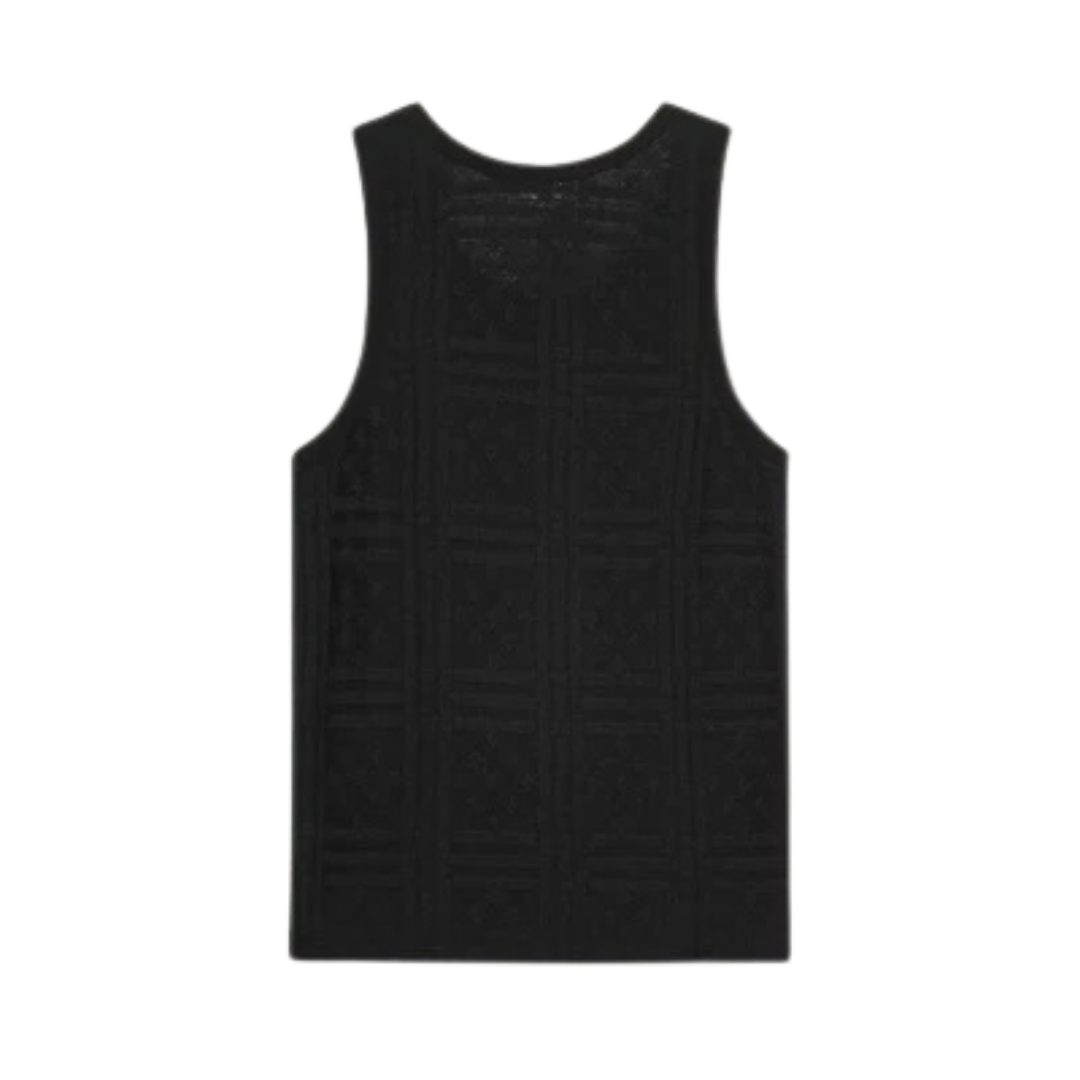 Huxley Pointelle Tank Top - Black