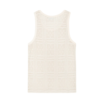 Huxley Pointelle Tank Top - Eggnog White