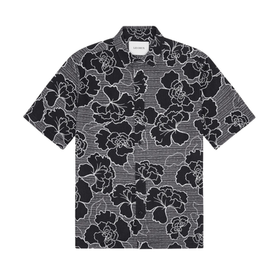 Charlie Poppy AOP Short Sleeve Shirt - Black
