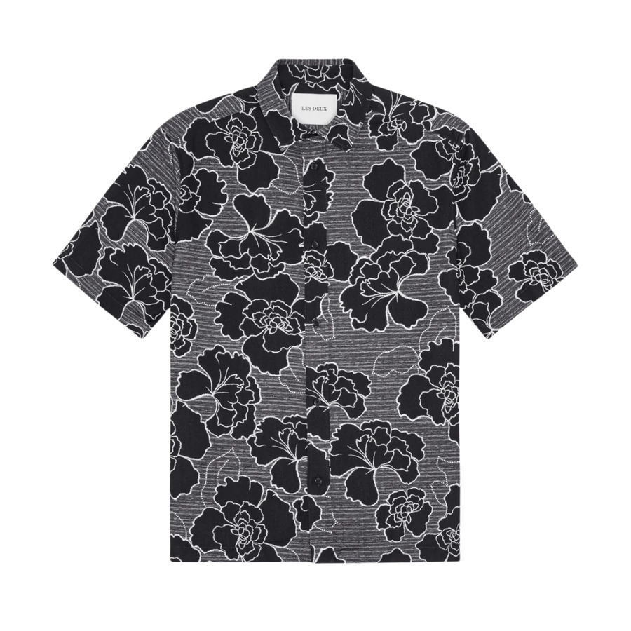 Charlie Poppy AOP Short Sleeve Shirt - Black