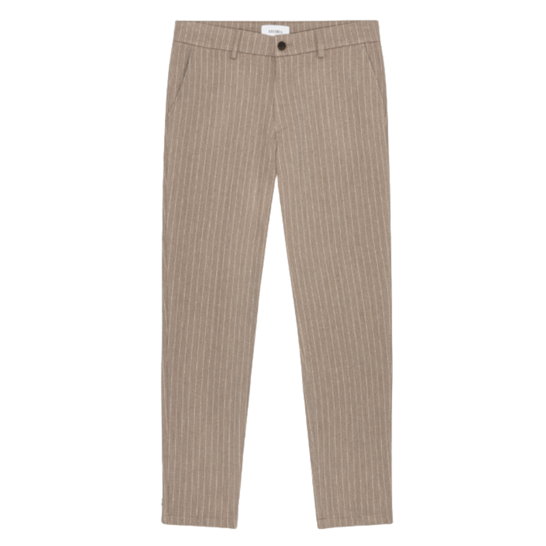Como Regular Pinstriped Pants - Walnut Brown