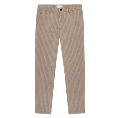 Como Regular Pinstriped Pants - Walnut Brown